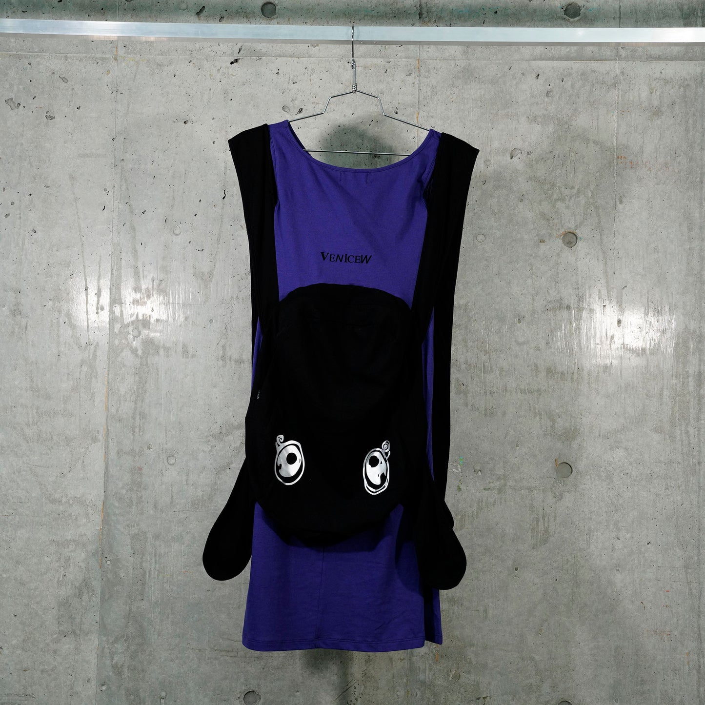 BACKPACK DRESS / PURPLE/BLACK