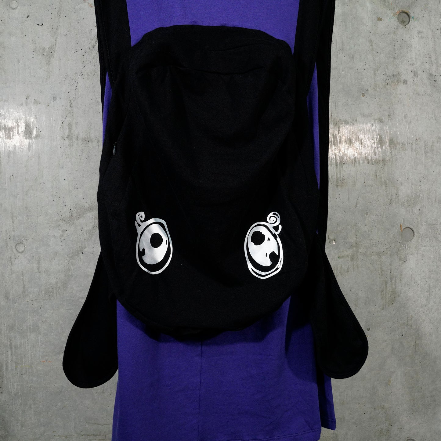 BACKPACK DRESS / PURPLE/BLACK