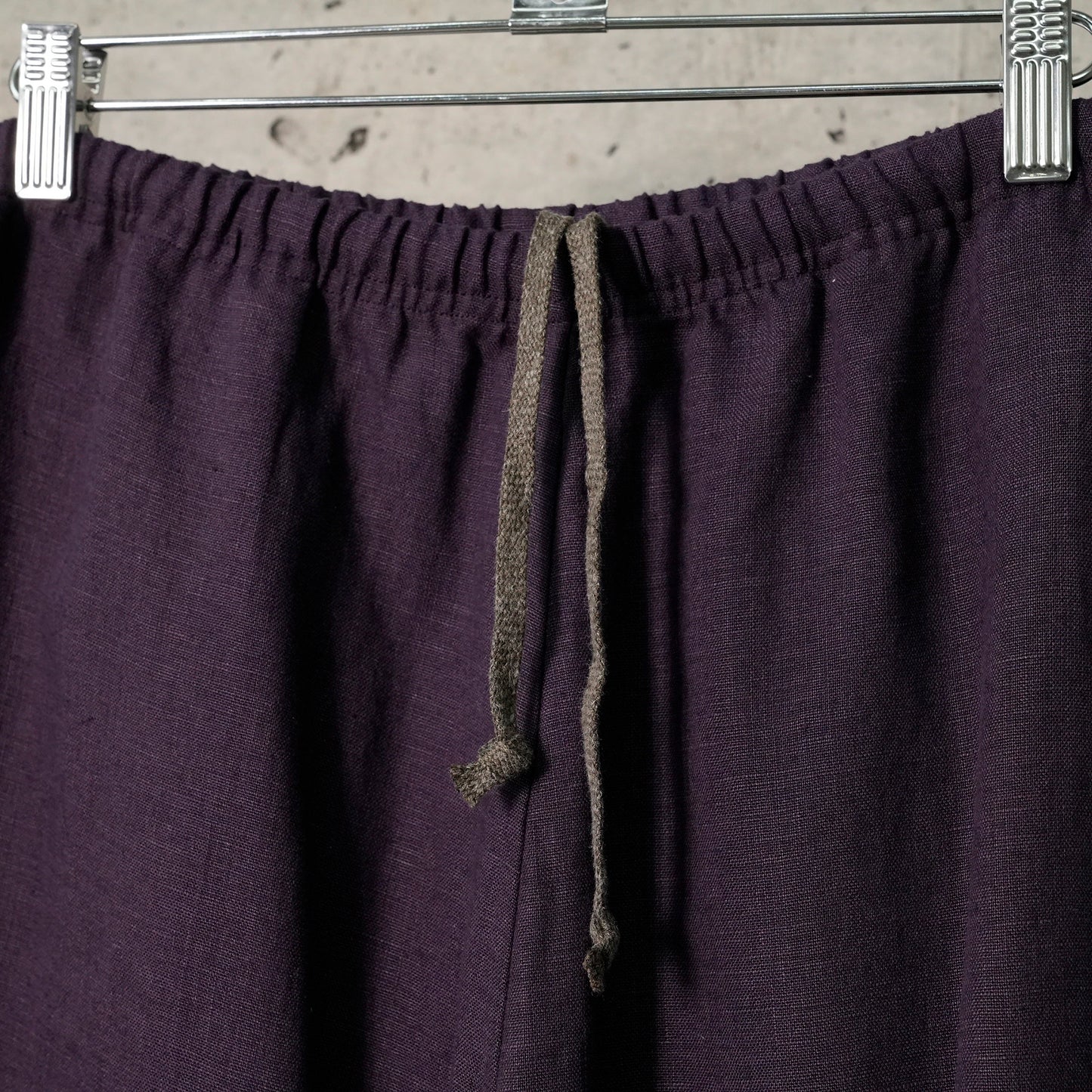 SHORTS SWEATPANTS (LINEN) / VIOLET/BLACK