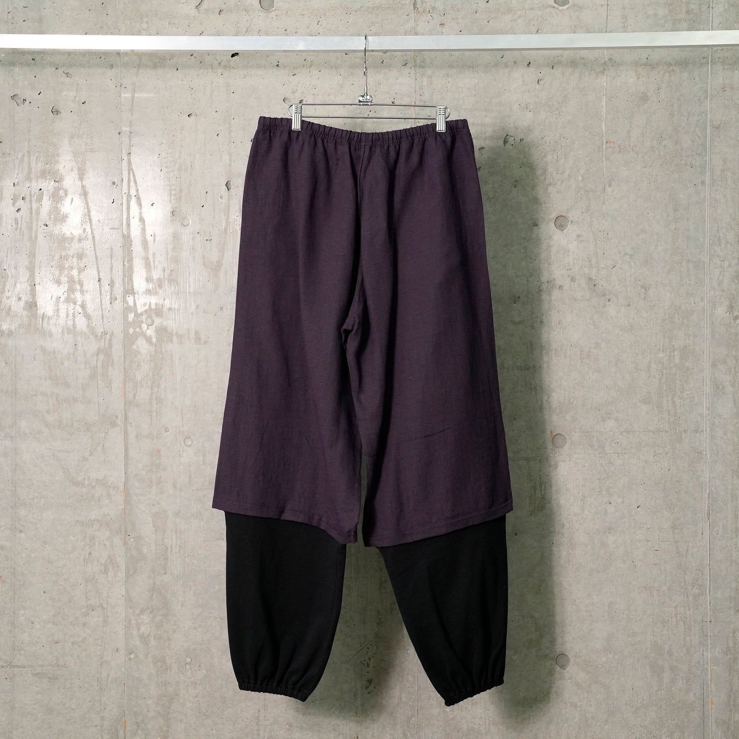 SHORTS SWEATPANTS (LINEN) / VIOLET/BLACK