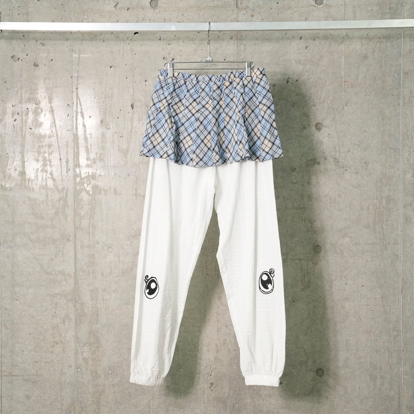 SKIRT SWEATPANTS / BLUE/WHITE