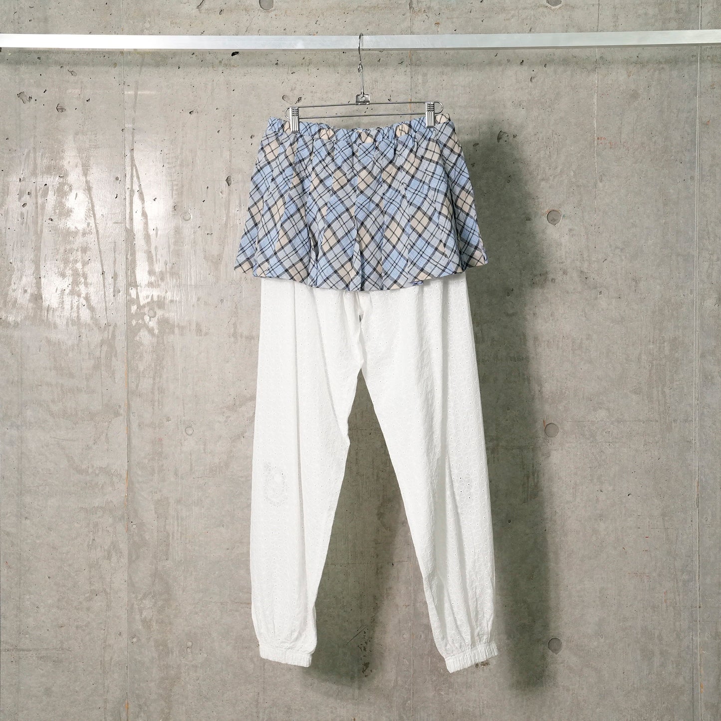 SKIRT SWEATPANTS / BLUE/WHITE