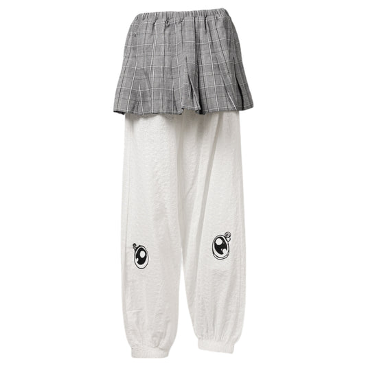 SKIRT SWEATPANTS / BLACK/WHITE