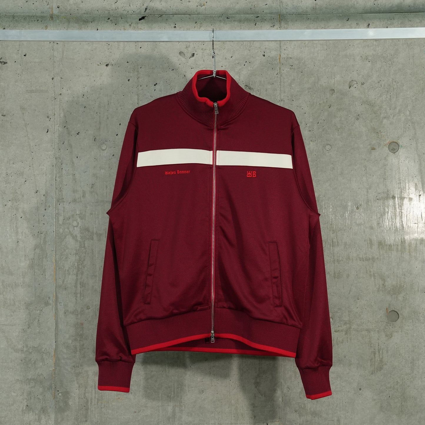 ESSENCE TRACK TOP / BURGUNDY RED