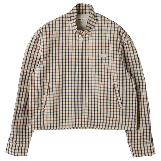 PATH HARRINGTON JACKET / IVORY/NAVY/MAROON CHECK