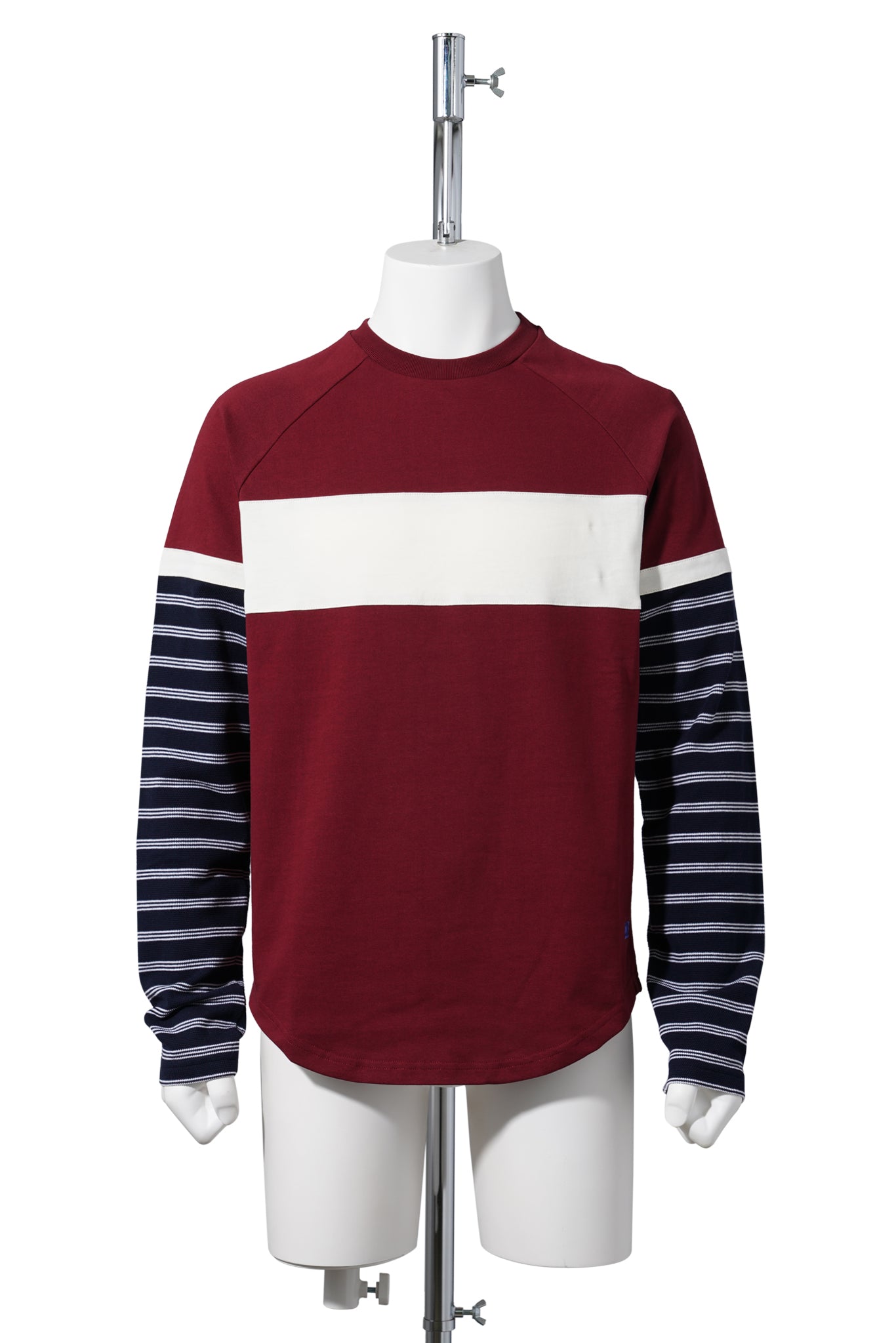 JAPAN JERSEY SHIRT / BURGUNDY/IVORY/NAVY STRIPE