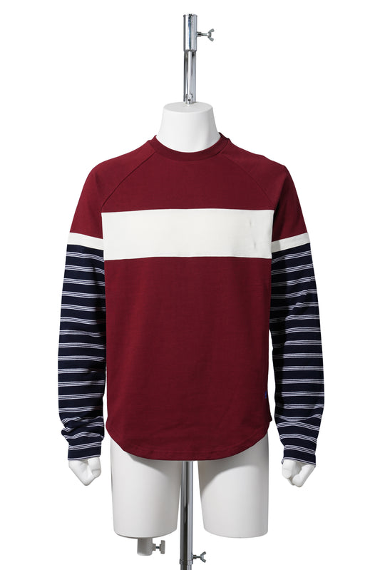 JAPAN JERSEY SHIRT / BURGUNDY/IVORY/NAVY STRIPE