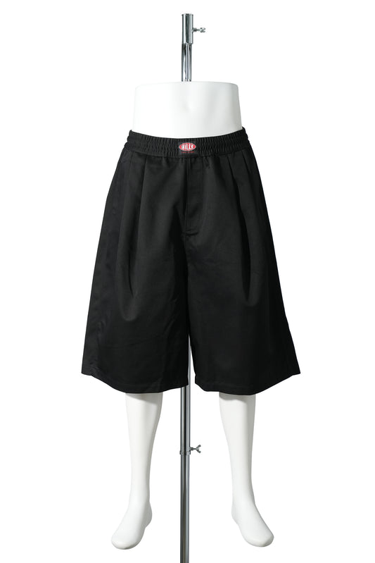 ORALE ELASTICATED SHORT / BLACK