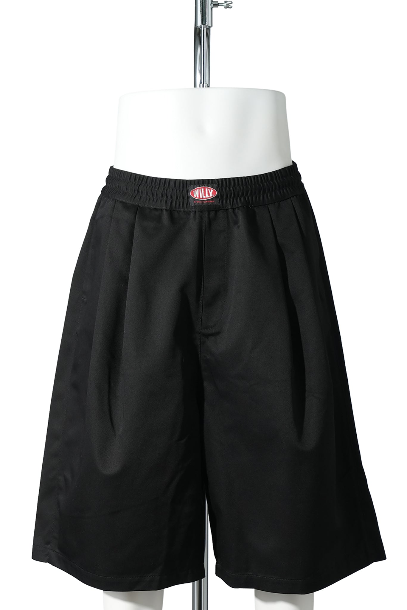 ORALE ELASTICATED SHORT / BLACK