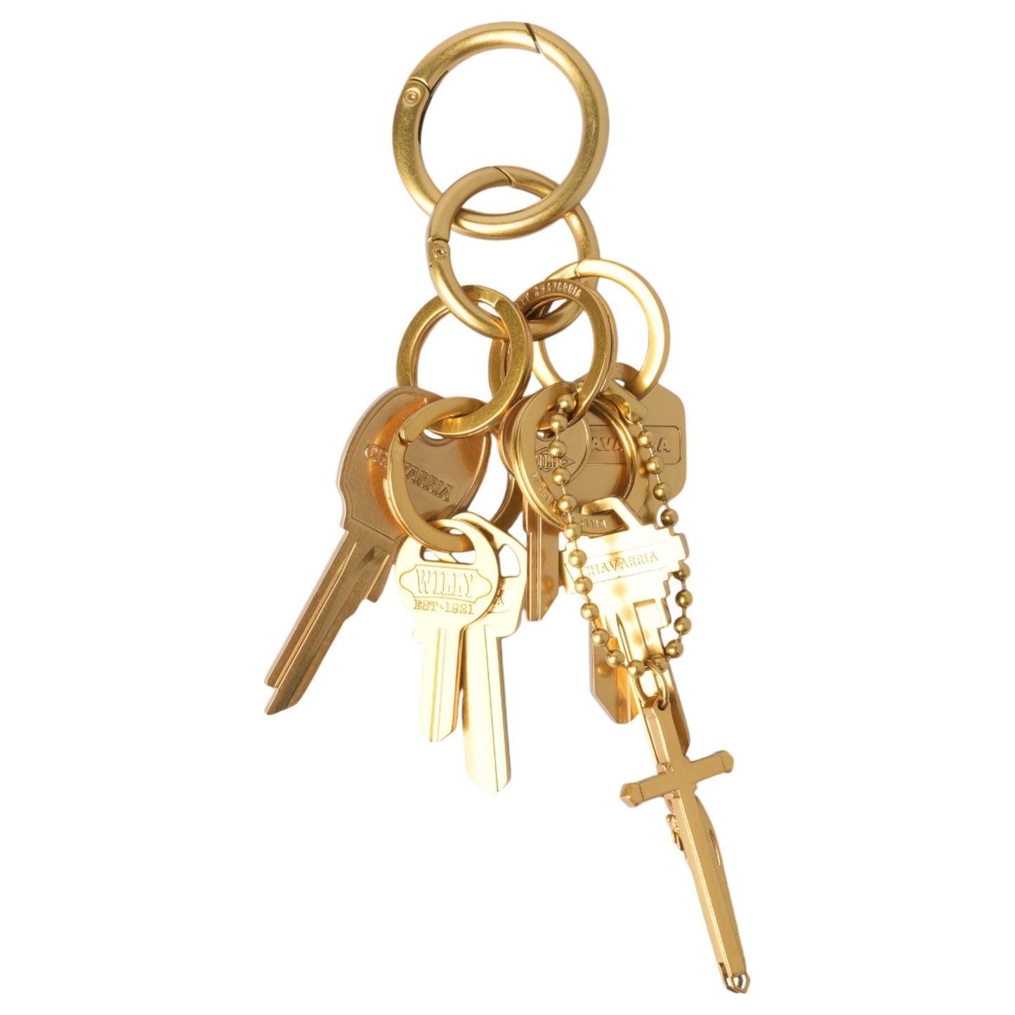 WILLY STAFF KEYFOB / ANTIQUE BRASS