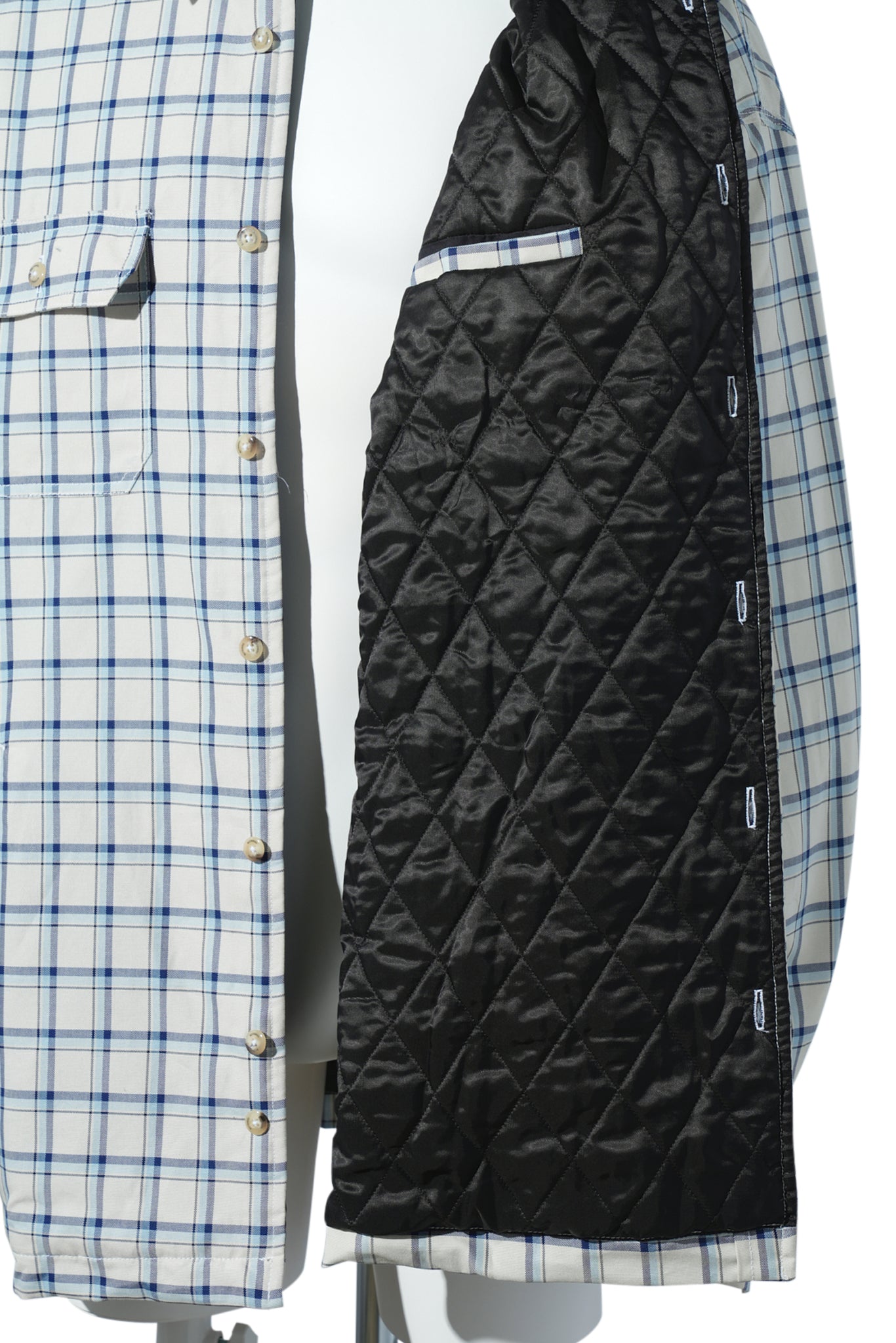 QUILTED OVERSHIRT / LIGHT BLUE