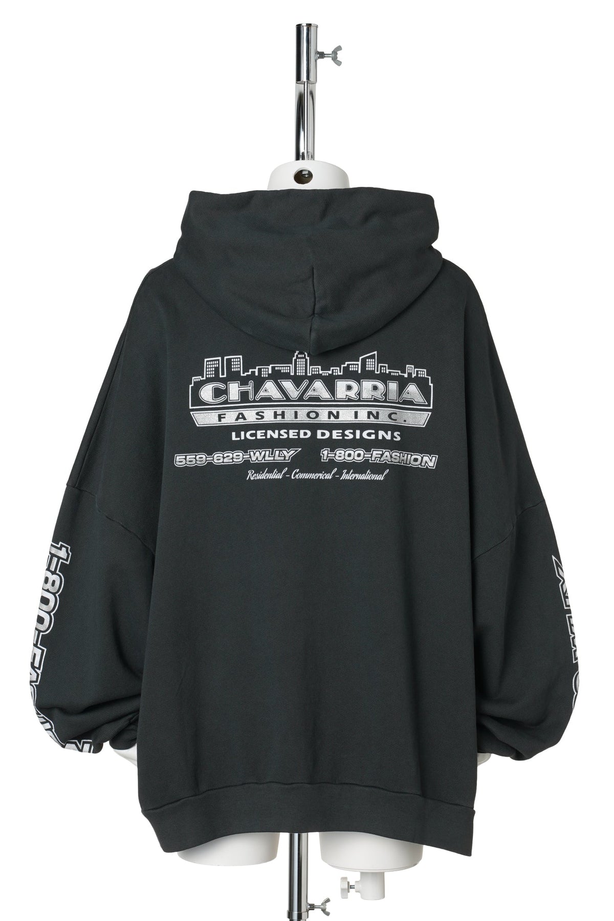 CHAVARRIA LICENSED DESIGNS ZIP HOODIE / PIRATE BLACK