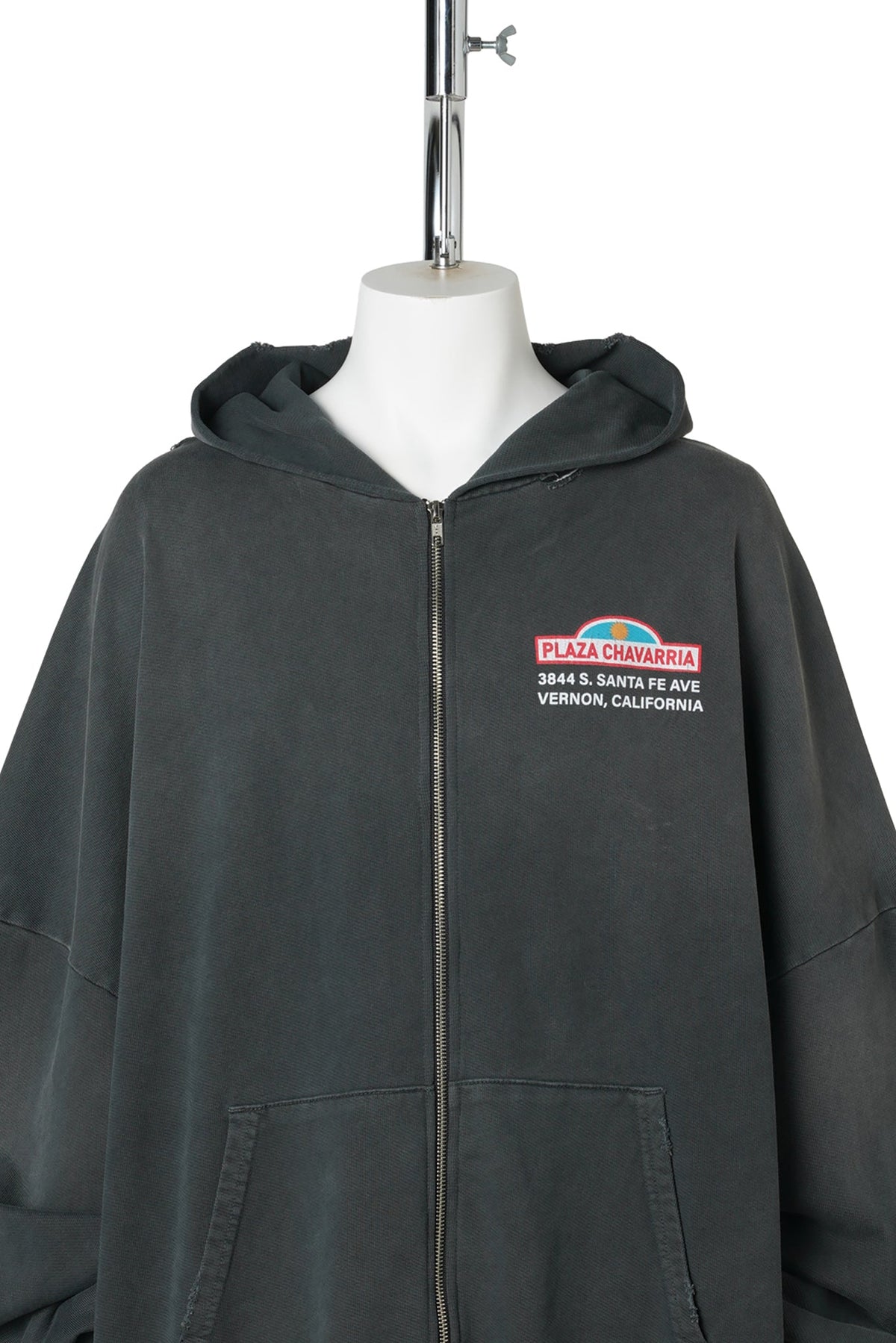 PLAZA CHAVARRIA ZIP HOOLIGAN HOODIE / PIRATE BLACK