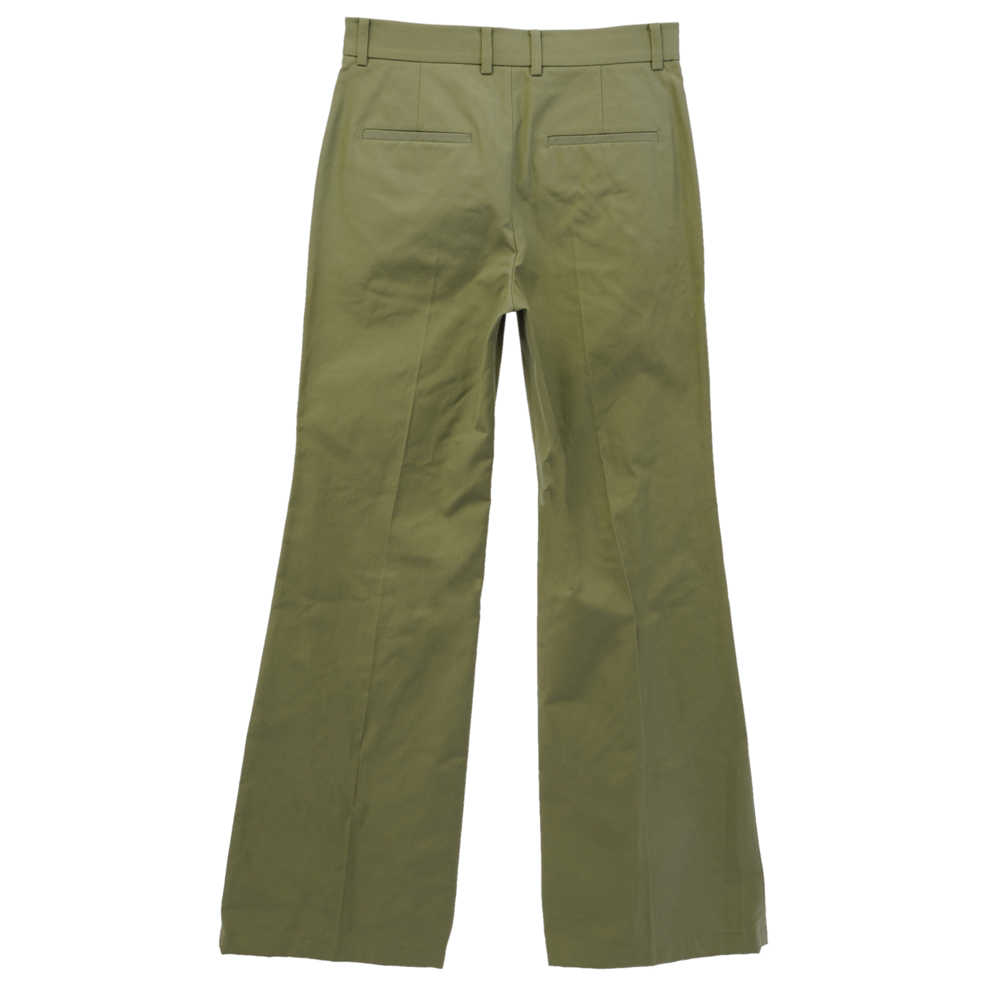 KHAKI MENS FLARE COTTON PANTS / KHAKI