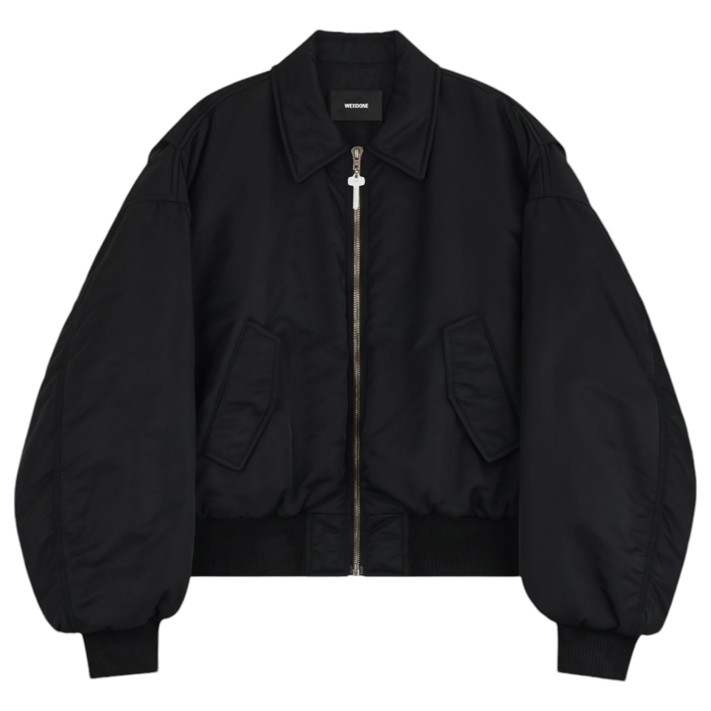 BOMBER JUMPER WITH COLLAR / BLACK