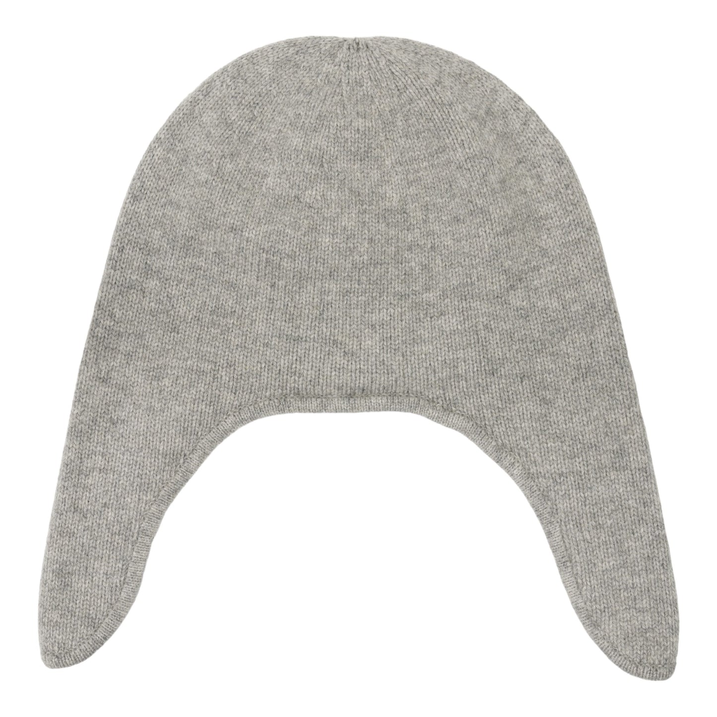 CASHMERE KNIT AVIATOR BEANIE / GREY