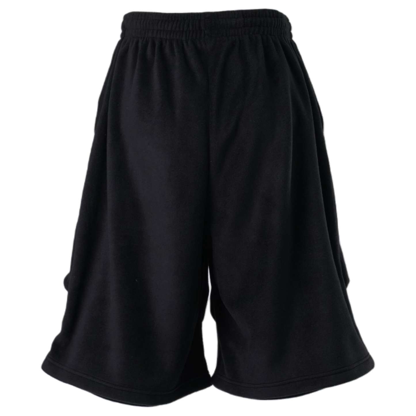 TUCK-DETAIL BANDING SHORT PANTS / BLACK