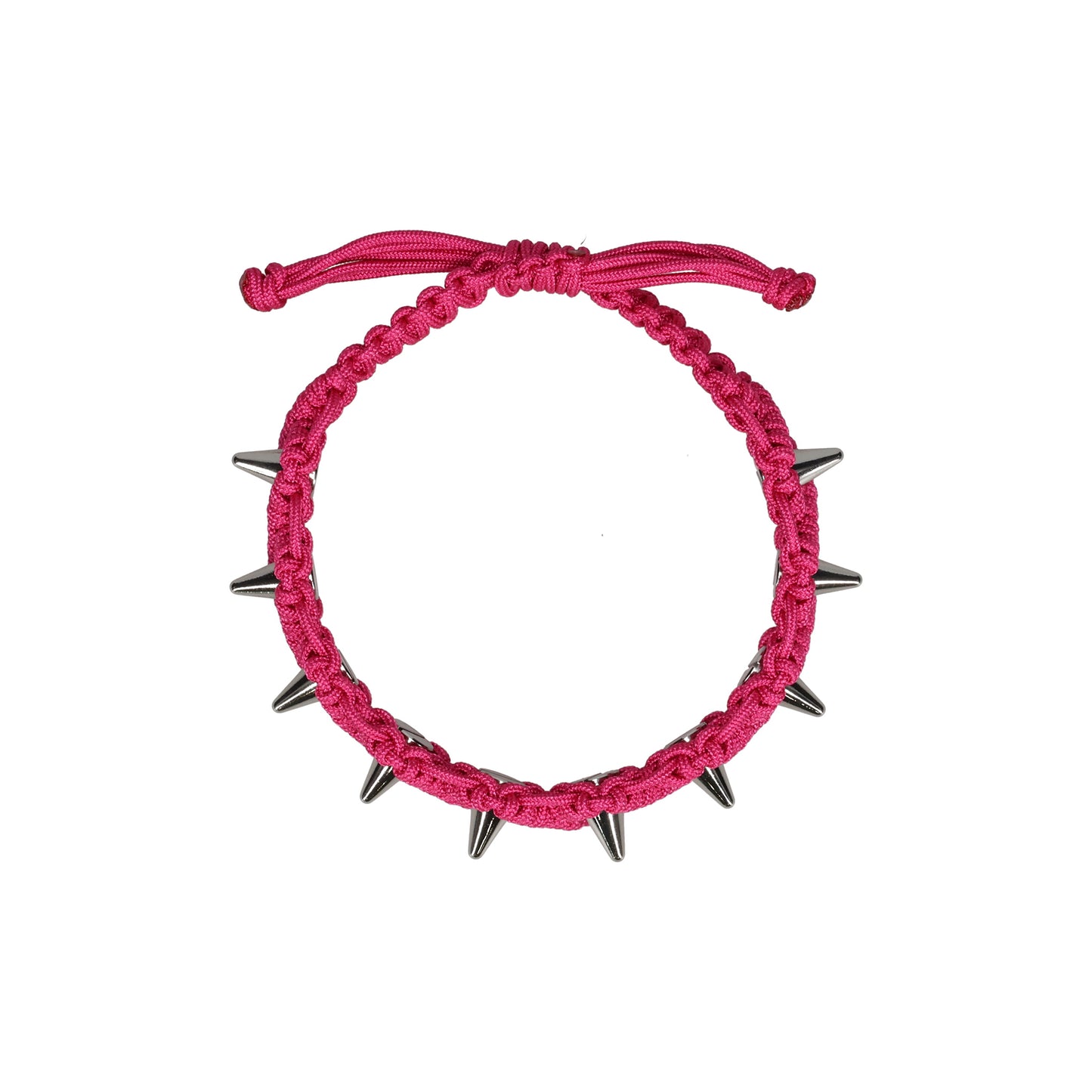 PINK HANDMADE STUDDED NOEUD BRACELET / PINK