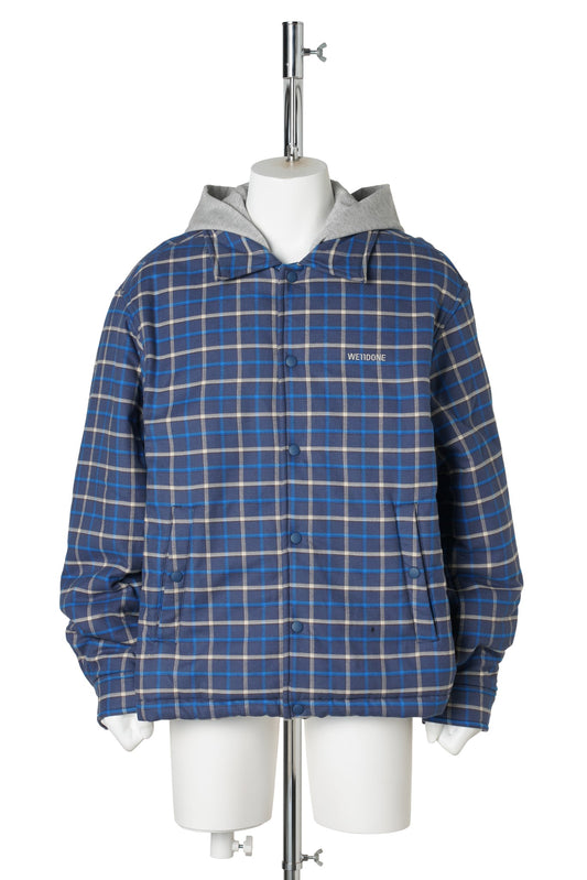 BLUE DETACHABLE HOODED SHIRT JUMPER / BLUE