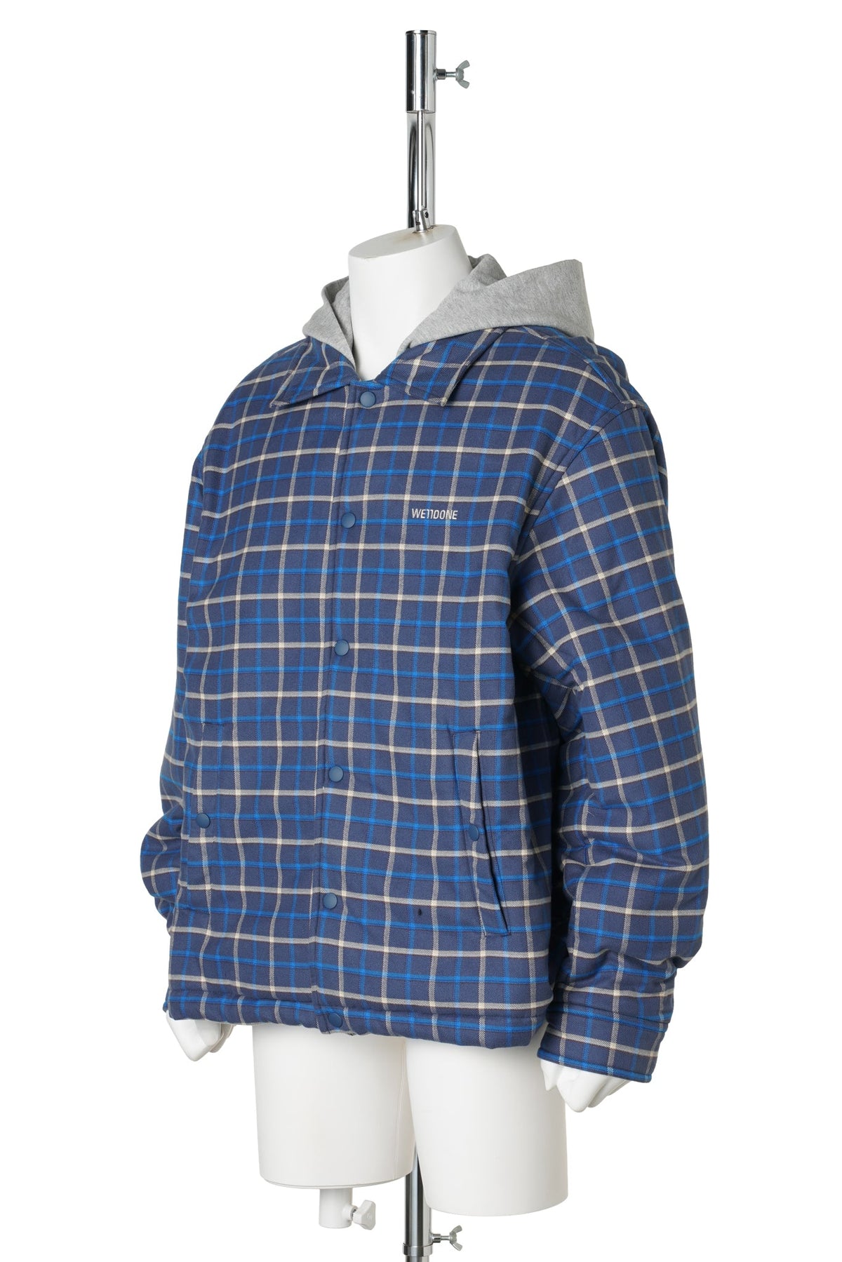BLUE DETACHABLE HOODED SHIRT JUMPER / BLUE