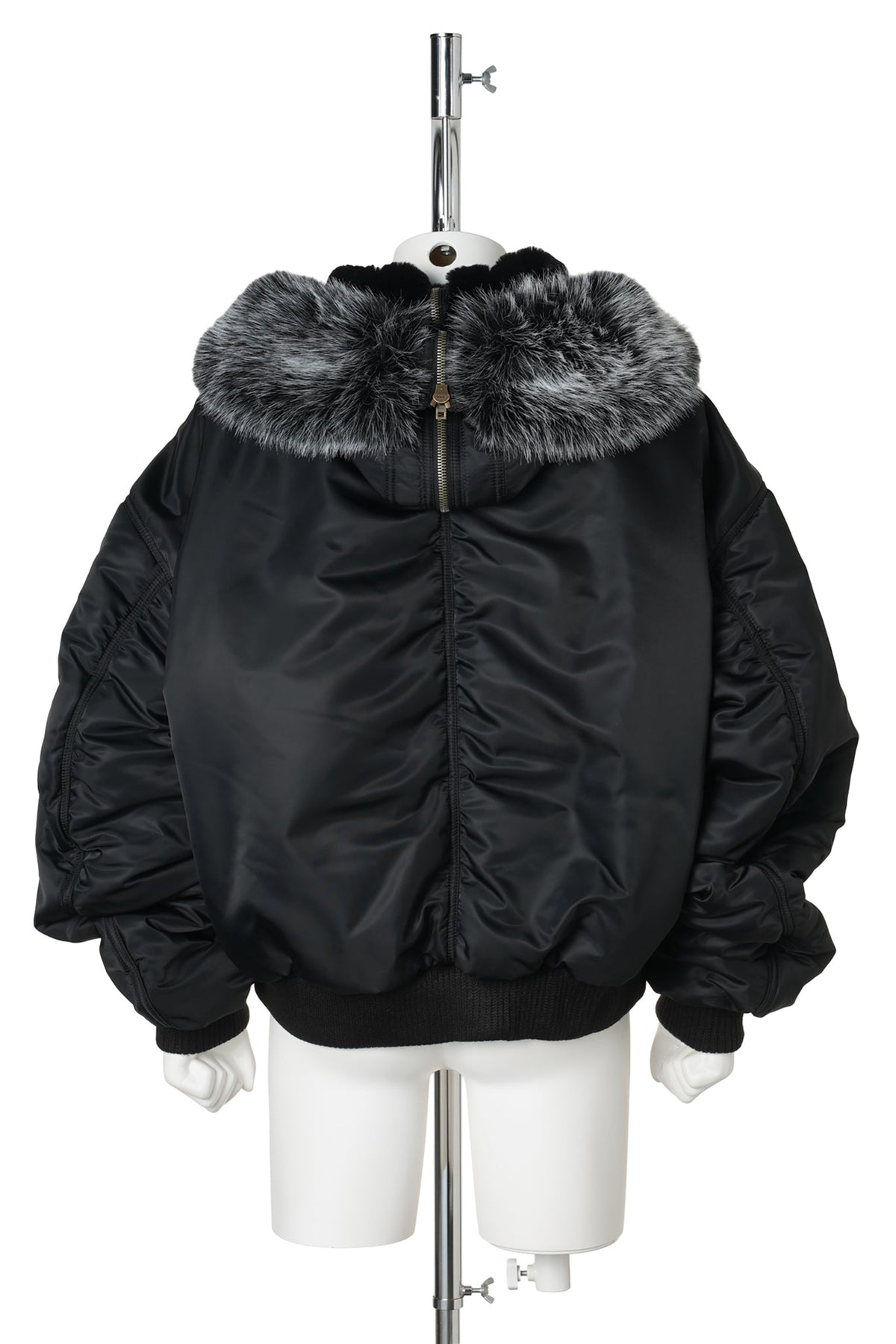 BLACK MENS PADDED MILITARY N2B JACKET / BLACK