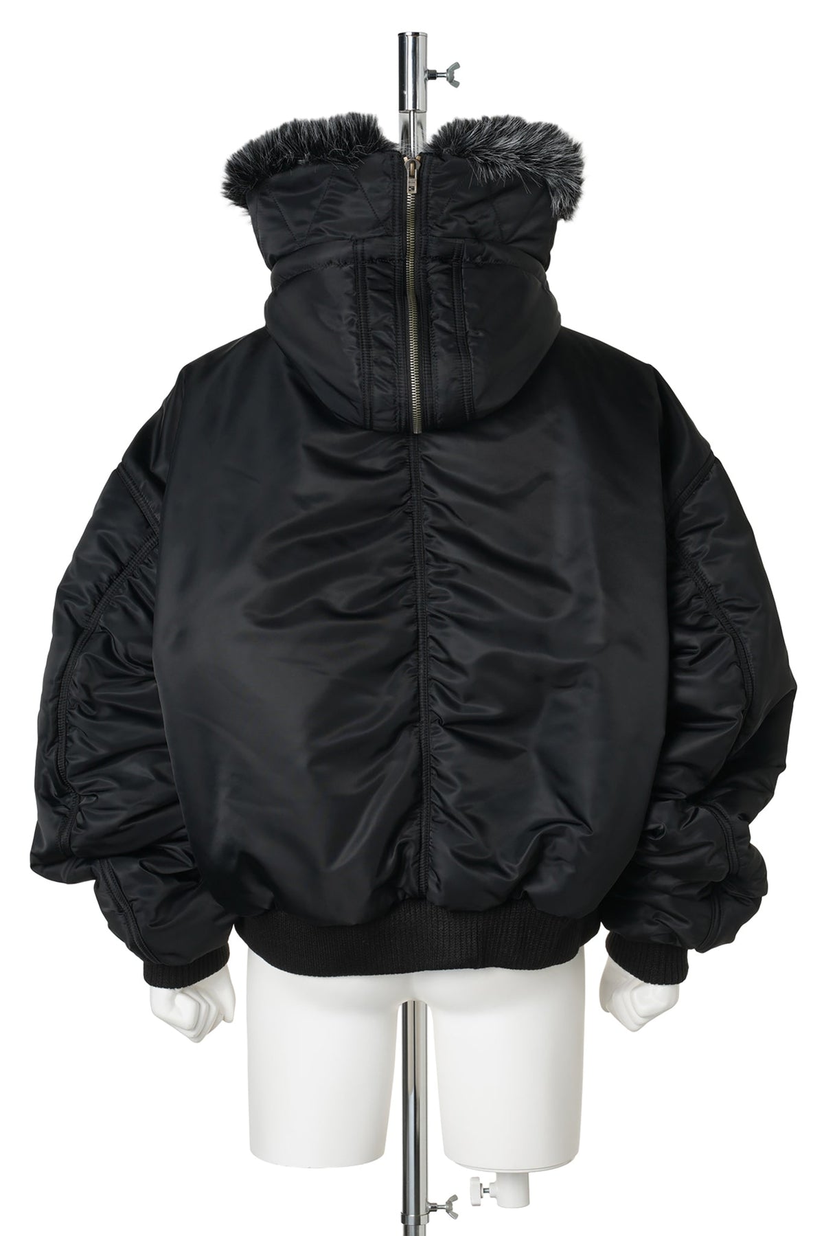 BLACK MENS PADDED MILITARY N2B JACKET / BLACK