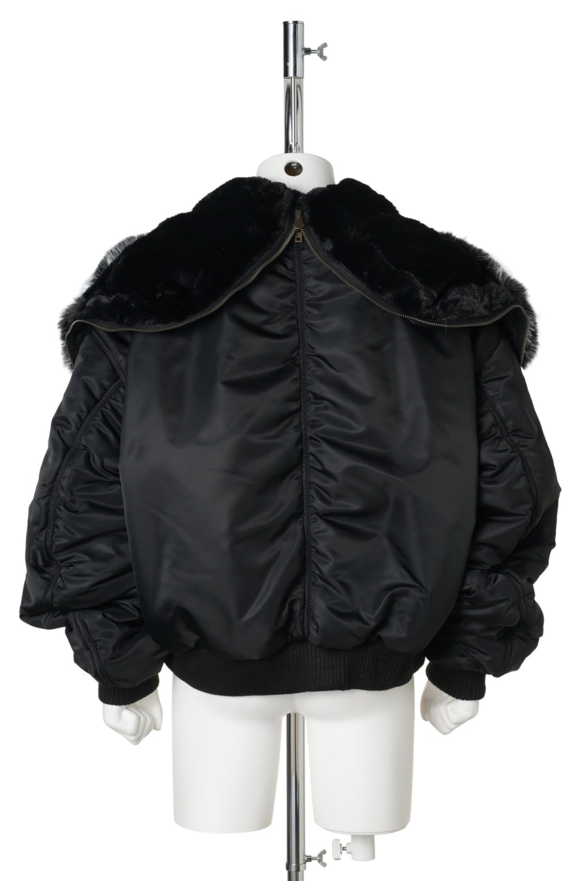 BLACK MENS PADDED MILITARY N2B JACKET / BLACK