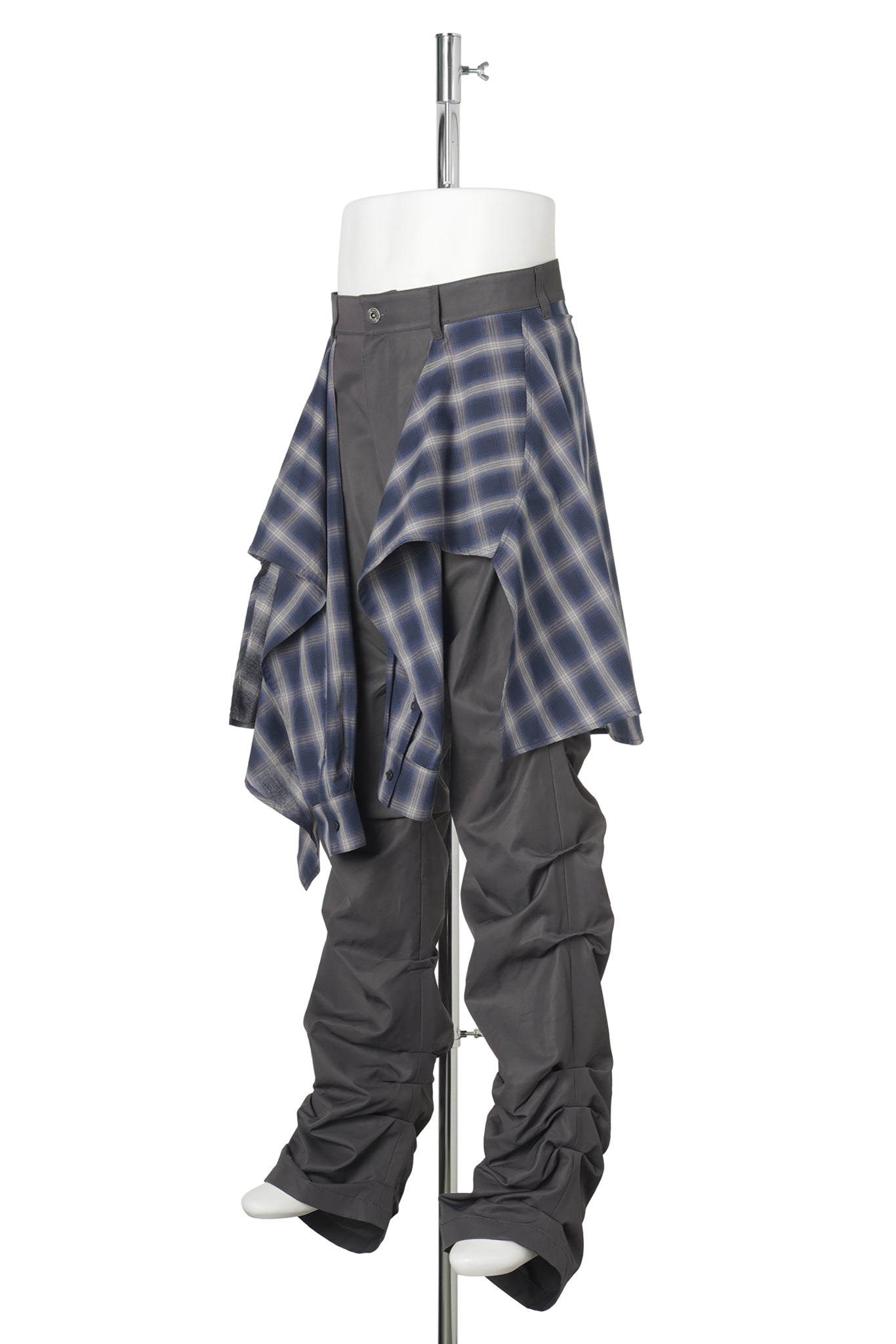 CHARCOAL MENS SHIRT WRAPPED PANTS / CHARCOAL