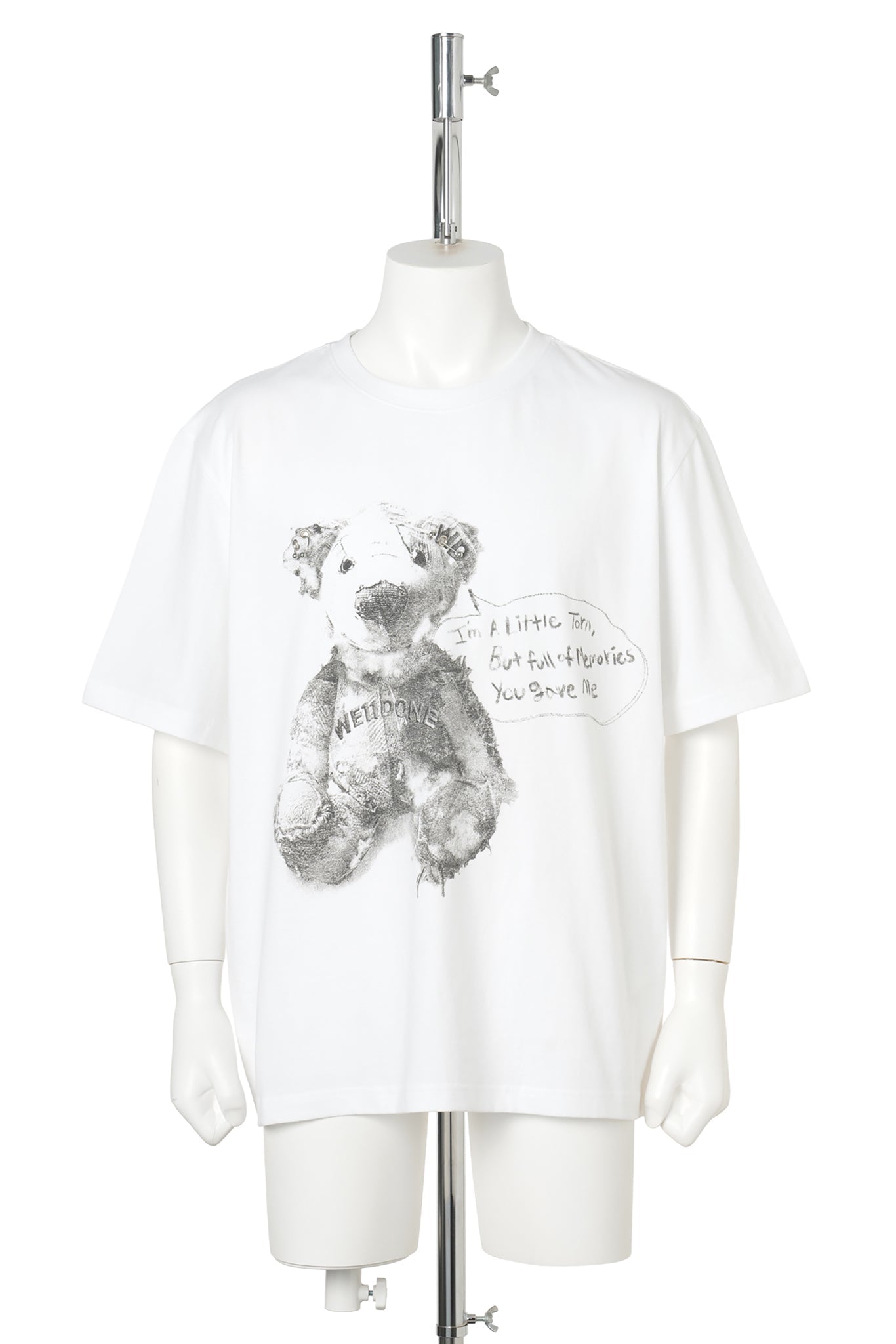 WHITE DRAWING TEDDY T-SHIRT / WHITE