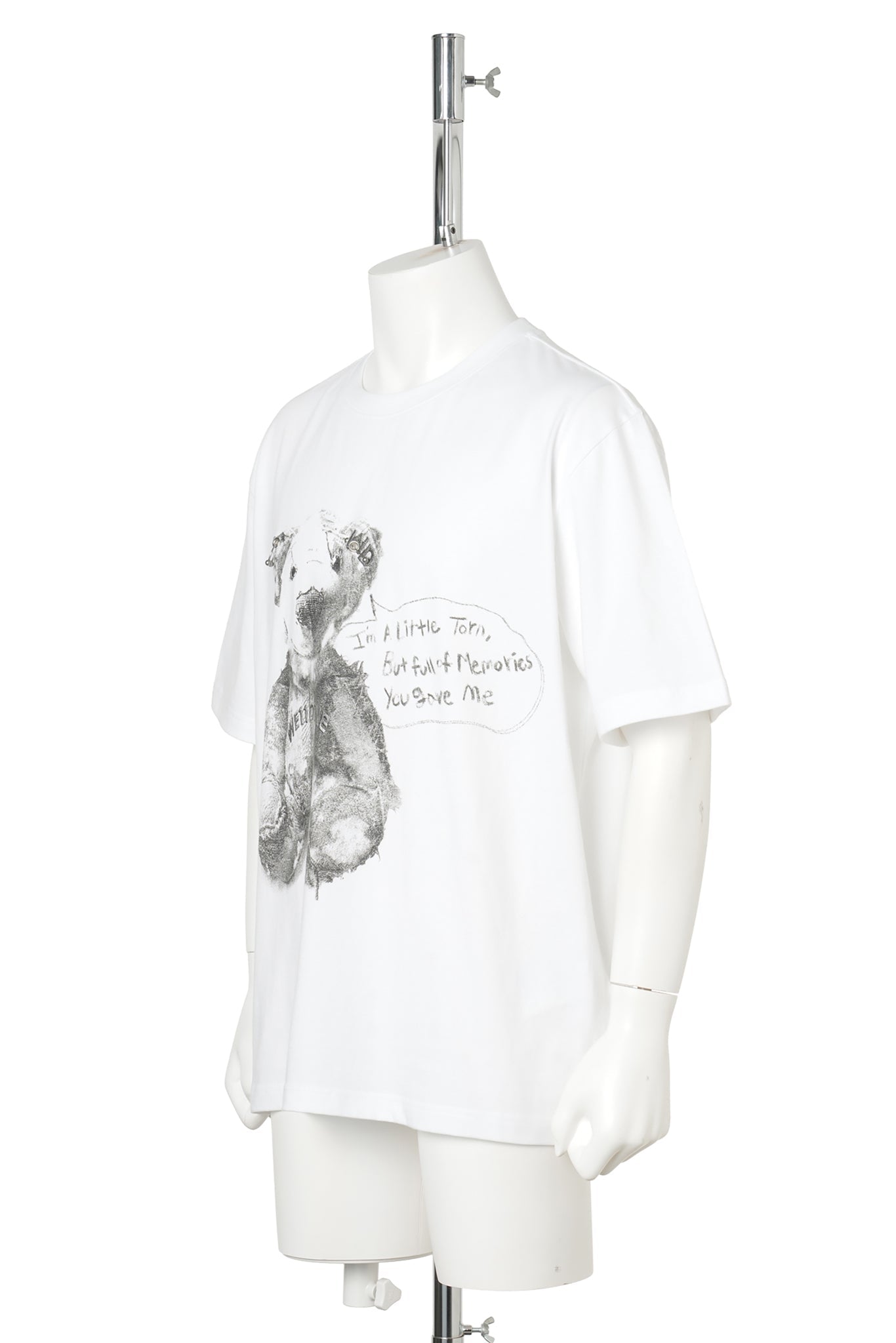 WHITE DRAWING TEDDY T-SHIRT / WHITE