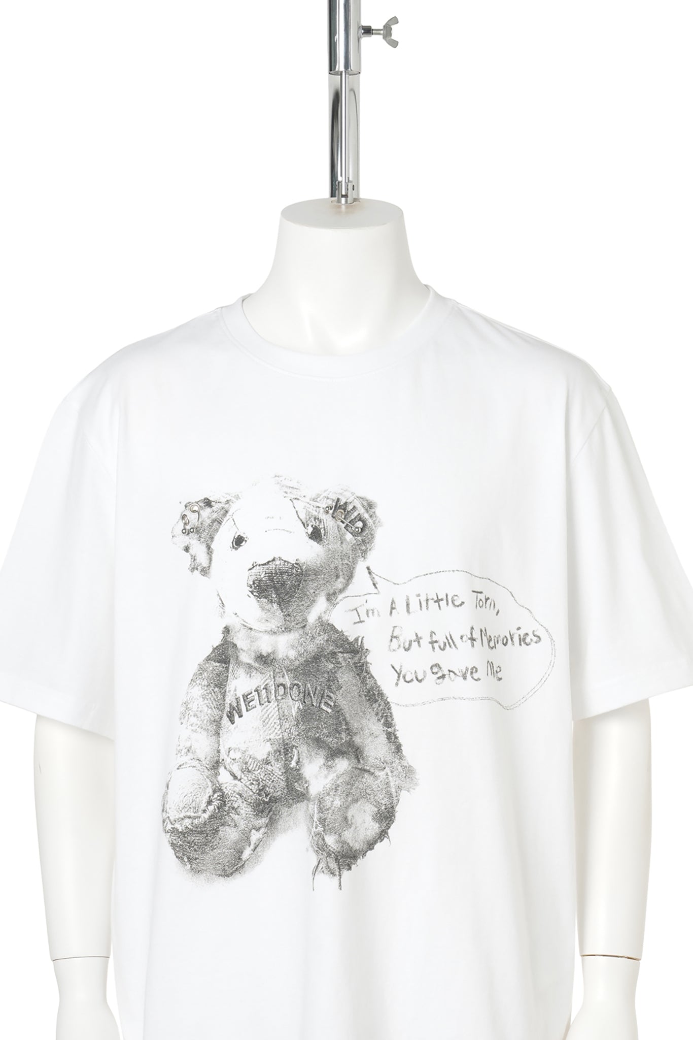 WHITE DRAWING TEDDY T-SHIRT / WHITE