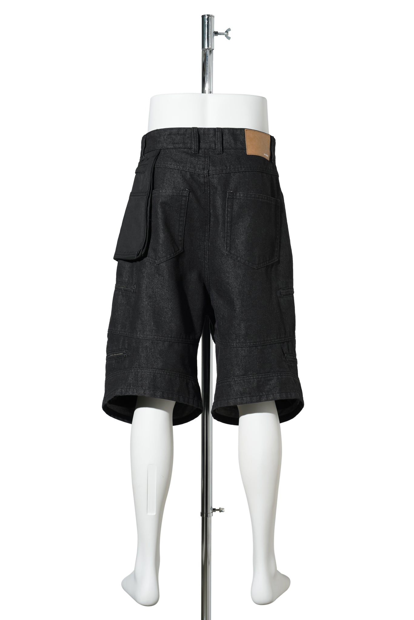BLACK MENS CARPANTER DENIM SHORTS / BLACK