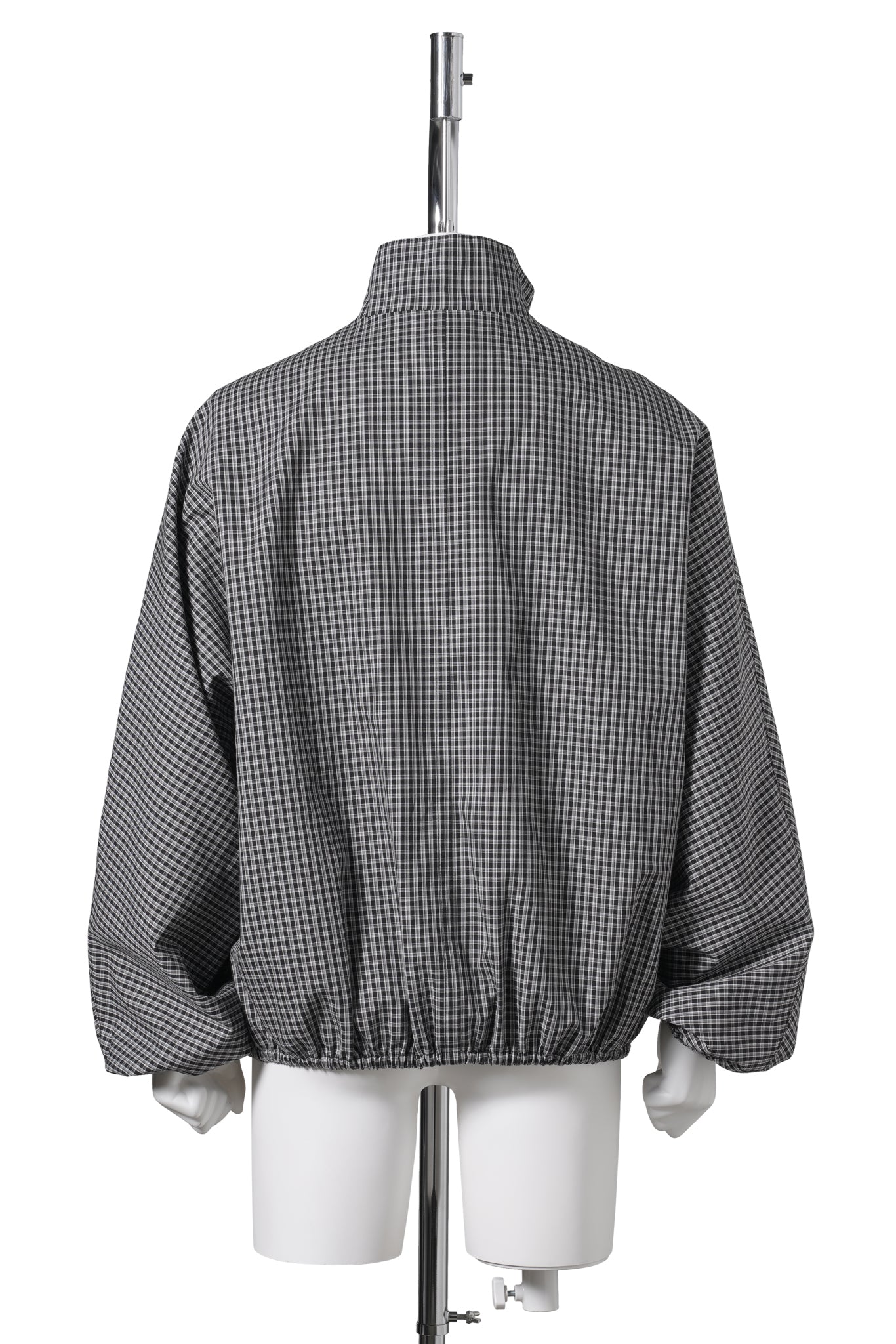 BLACK MENS CHECK DOLMAN JUMPER / BLACK