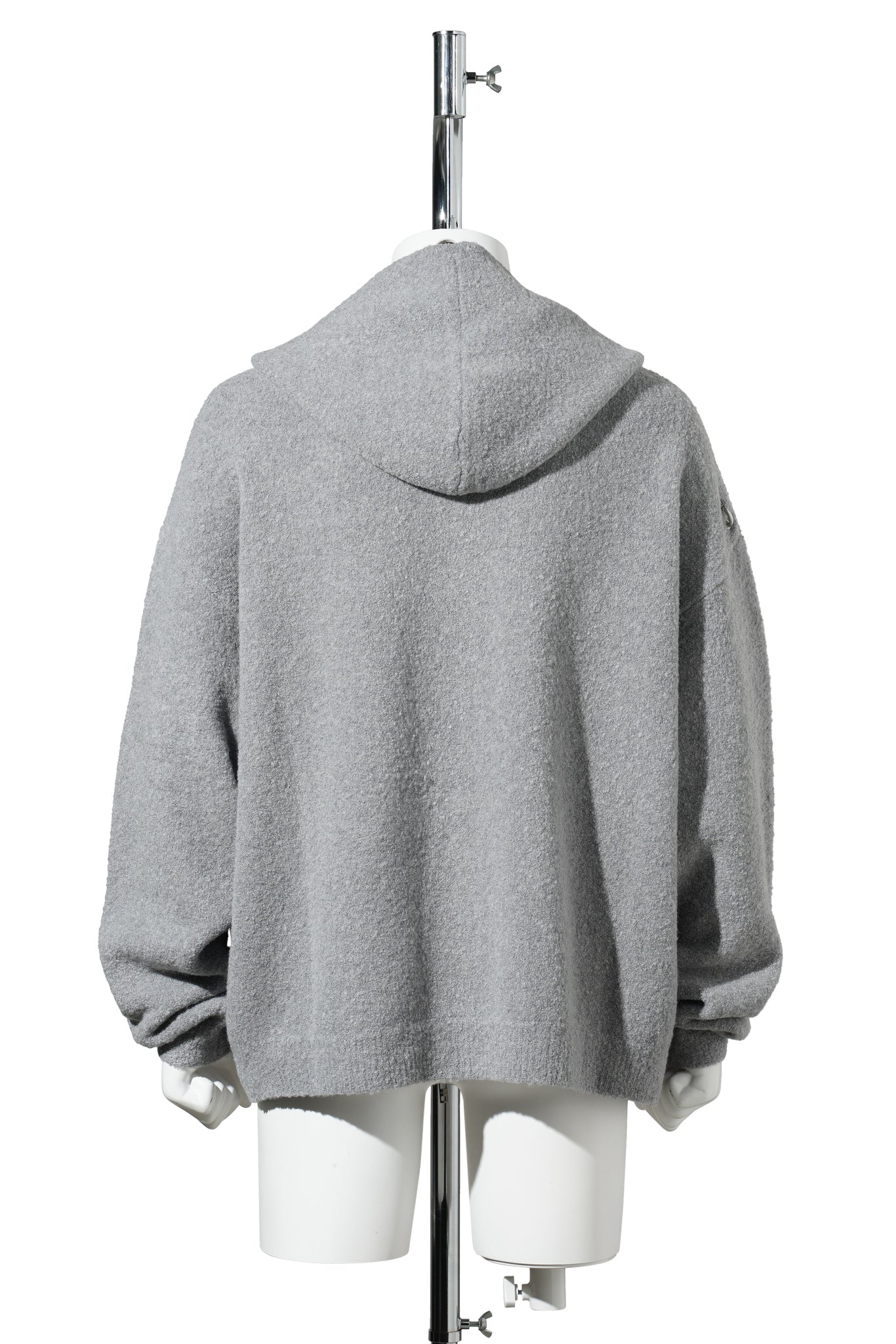 GREY ROSE WITH THORNS OVERSIZED ZIP-UP / GREY