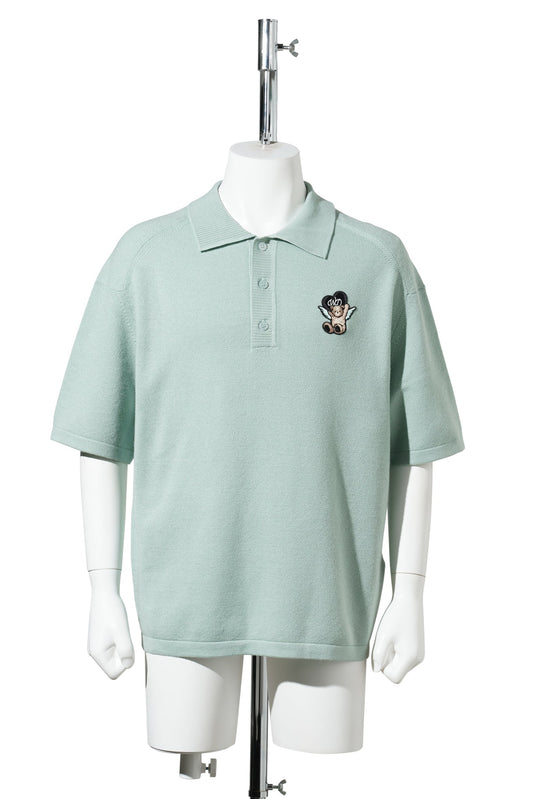 MINT PATCH DETAILED KNIT POLO / MINT