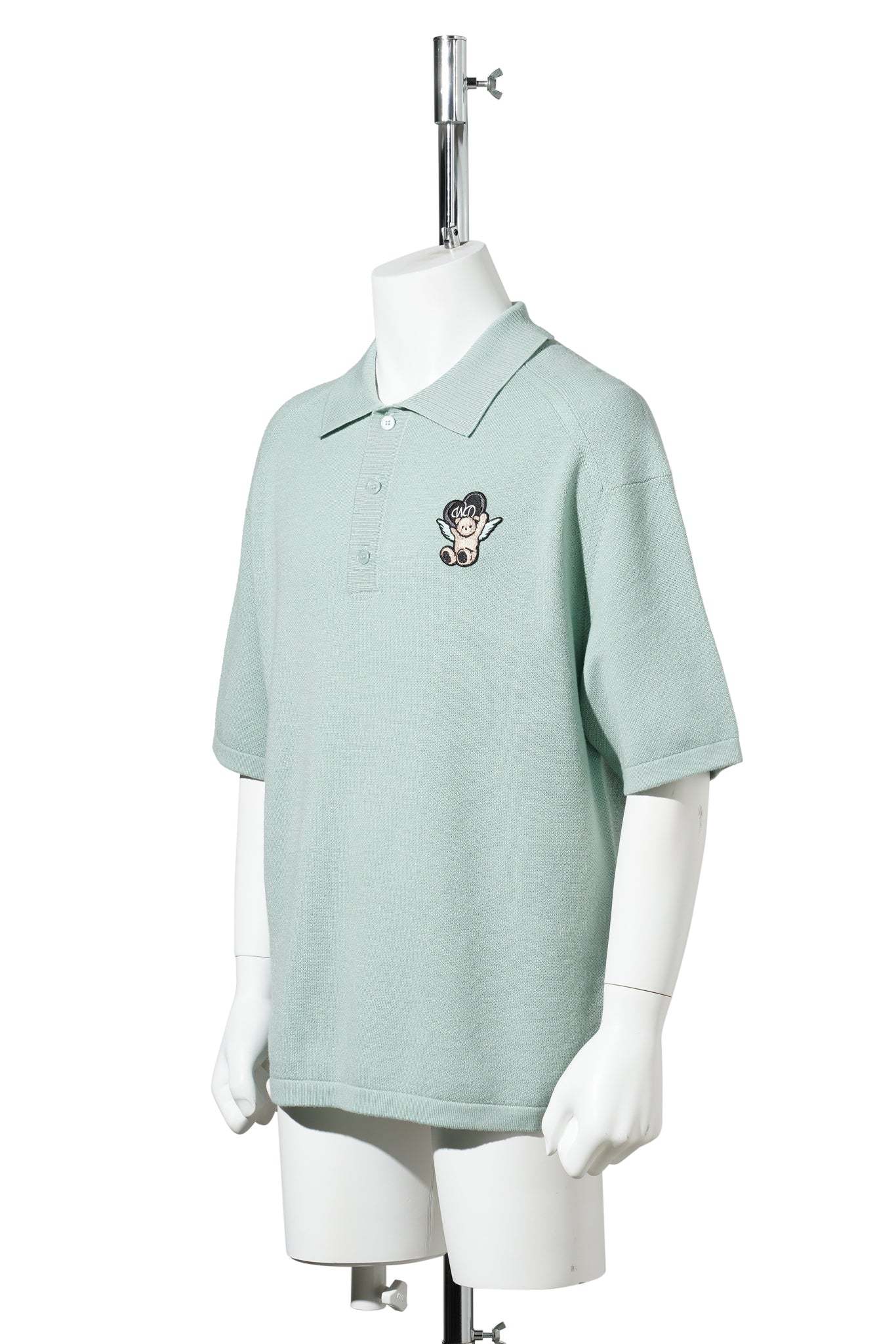 MINT PATCH DETAILED KNIT POLO / MINT