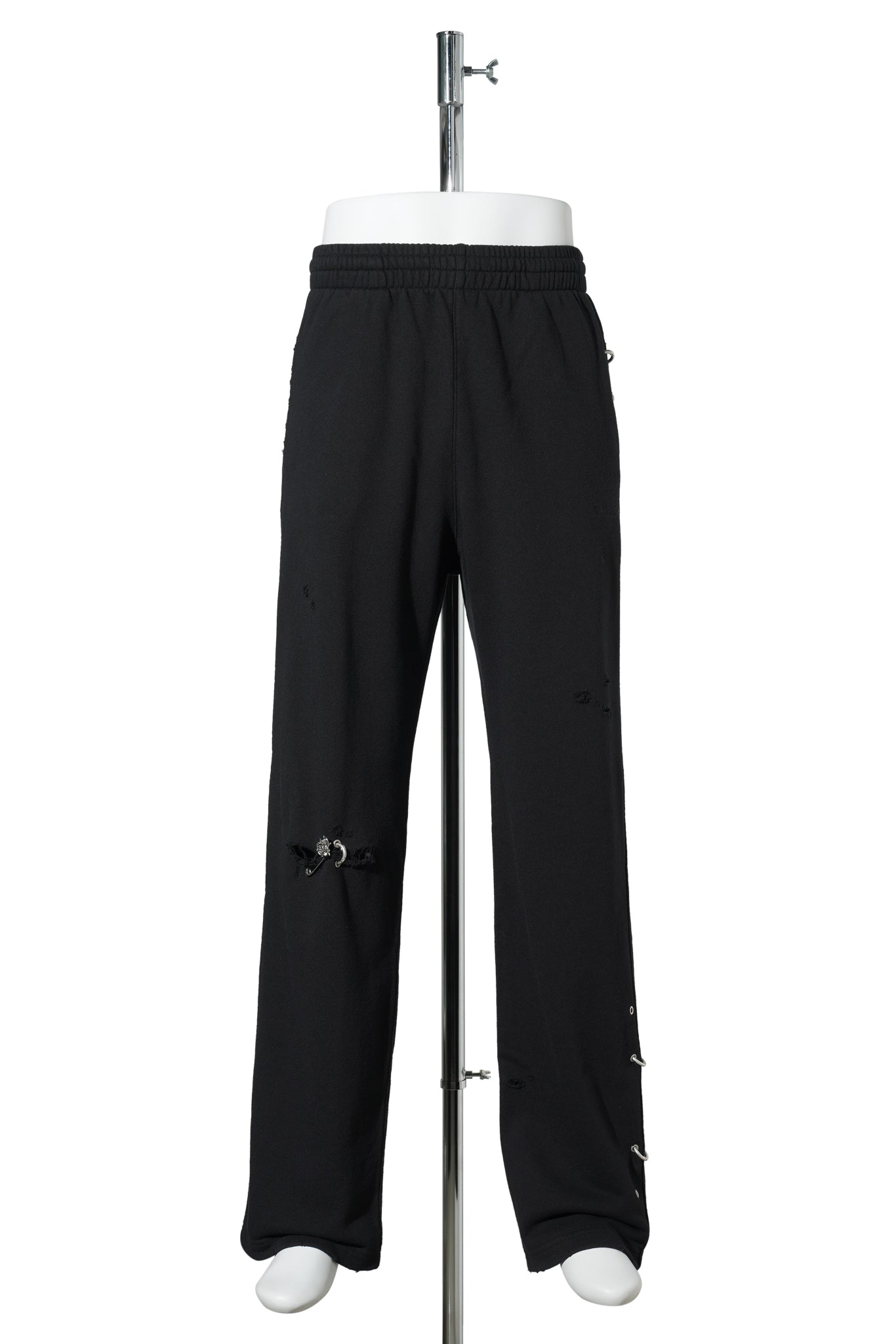 BLACK PIERCING DETAIL SWEATPANTS / BLACK