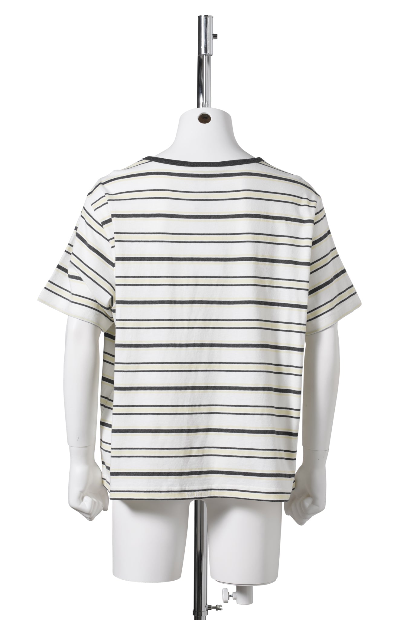 WHITE RHINESTONE STRIPE T-SHIRT / WHITE