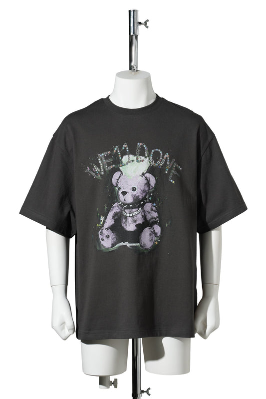 CHARCOAL PUNK TEDDY T-SHIRT / CHARCOAL