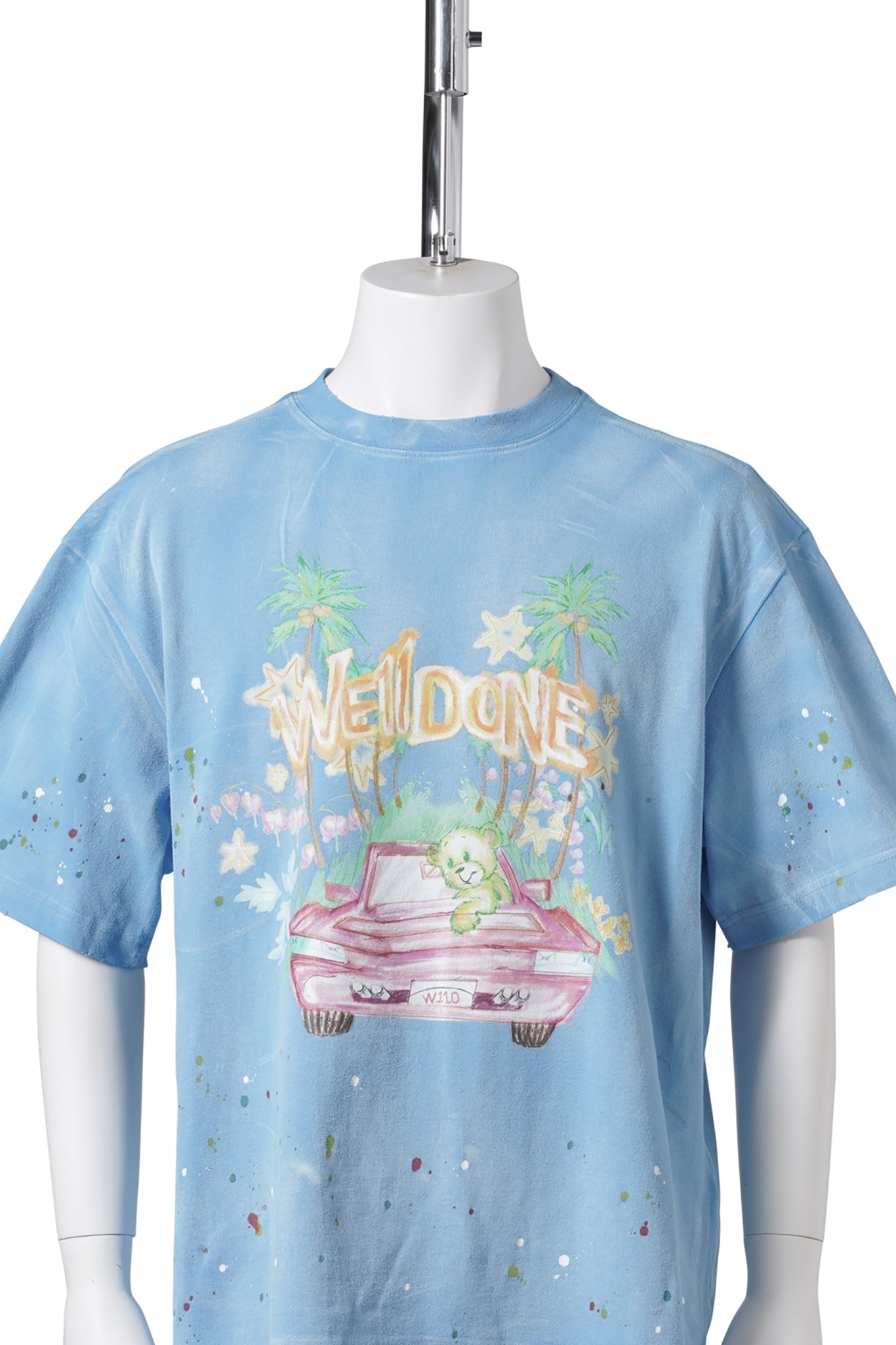 BLUE DIRTY PAINTING T-SHIRT / BLUE