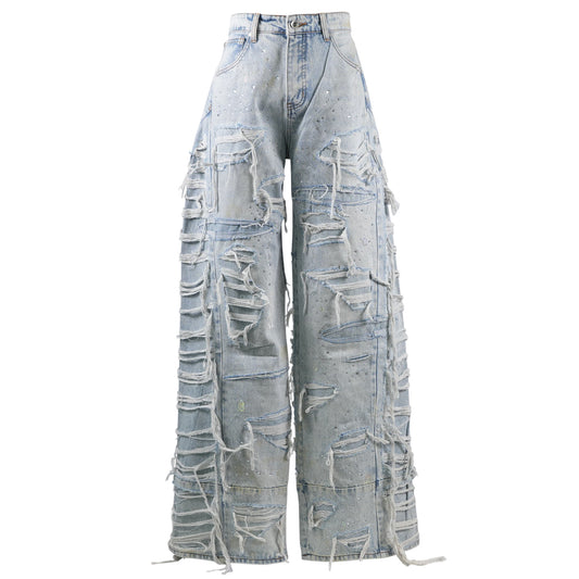 ULTRA FLARE DISTRESSED DENIM / DENIM