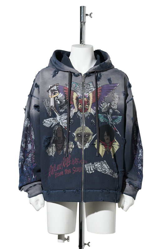 STAR ZIP UP / LAVENDER/MULTI