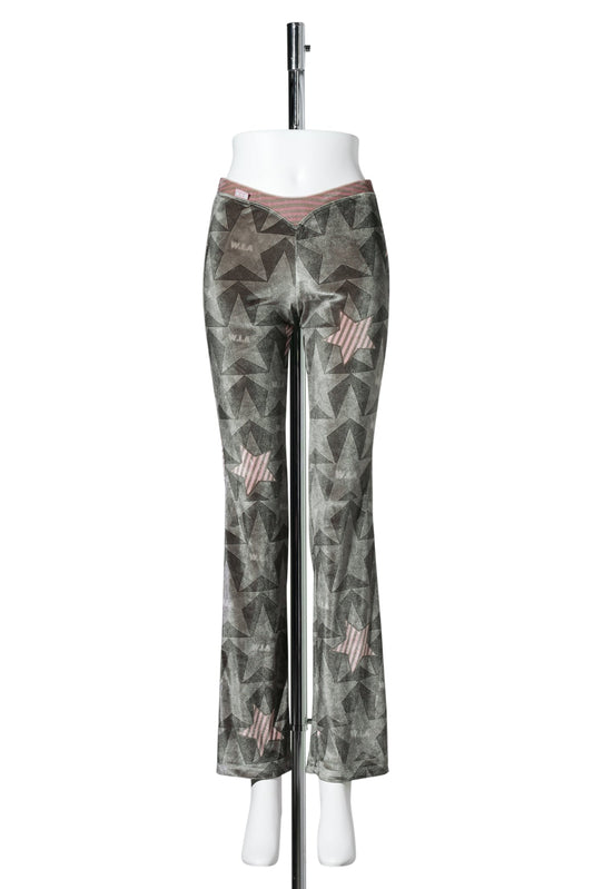 SMASHED VELOUR PANTS 400 / GREY
