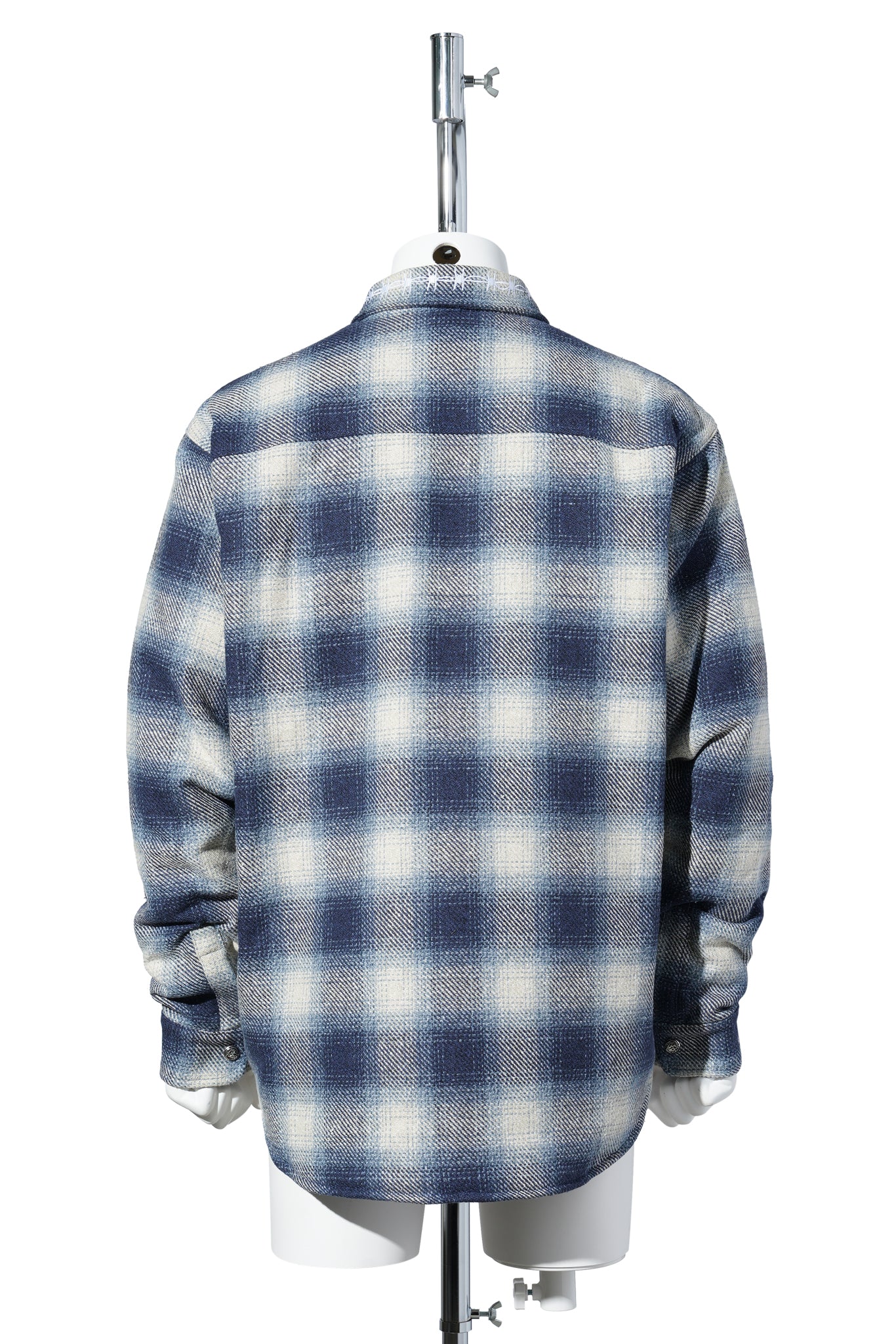 QUILTED LINED FLANNEL / BLUE PLAID