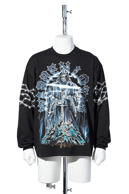MOUNTAIN CEMETERY LONG SLEEVE T-SHIRT / BLK