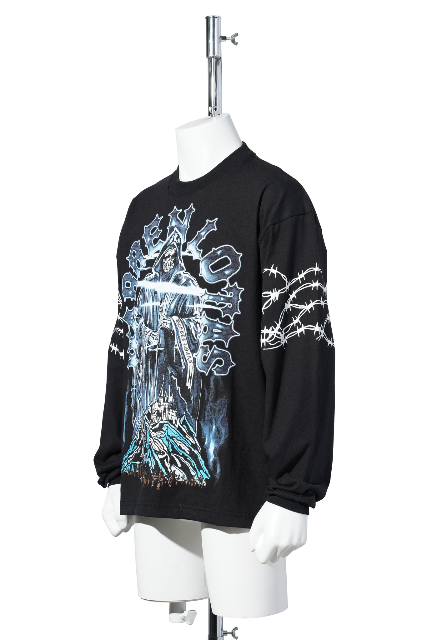 MOUNTAIN CEMETERY LONG SLEEVE T-SHIRT / BLK