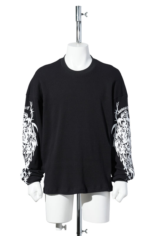SERENITY TOTEM THERMAL LONG SLEEVE T-SHIRT / BLACK