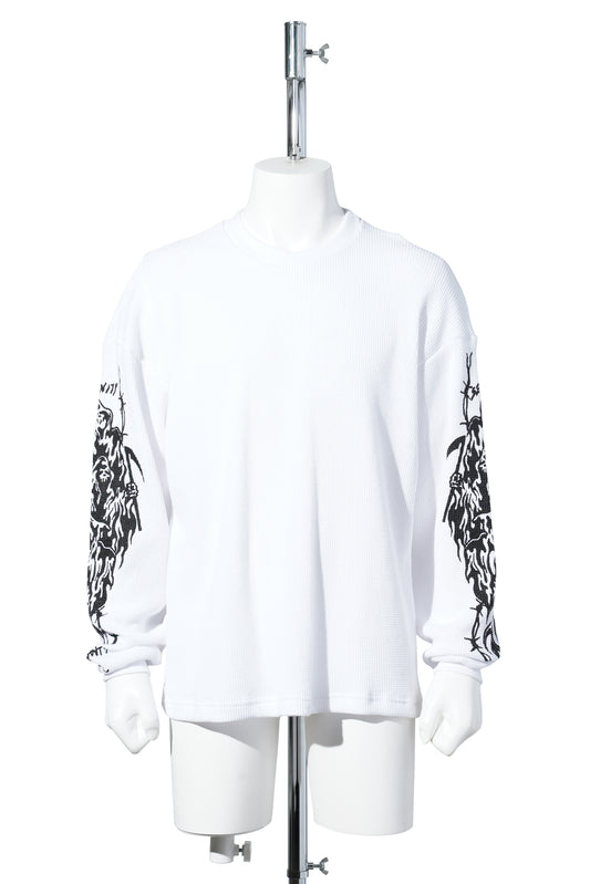 SERENITY TOTEM THERMAL LONG SLEEVE T-SHIRT / WHITE