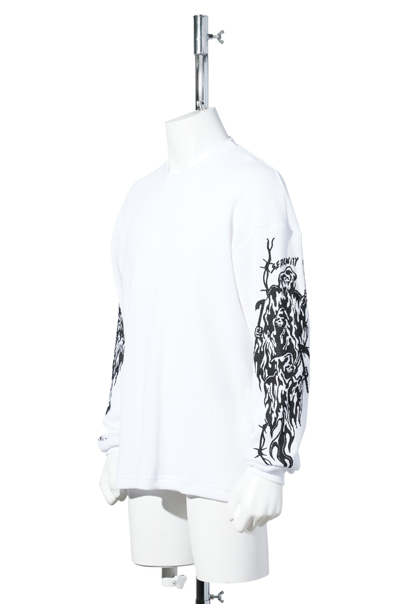 SERENITY TOTEM THERMAL LONG SLEEVE T-SHIRT / WHITE