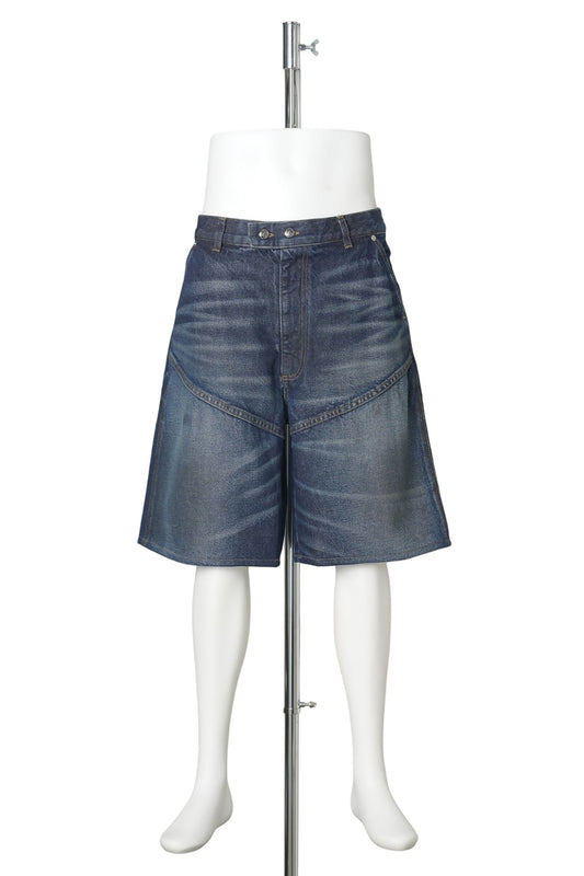 REAPER BAGGY MOTO DENIM SHORT / FADED INDIGO